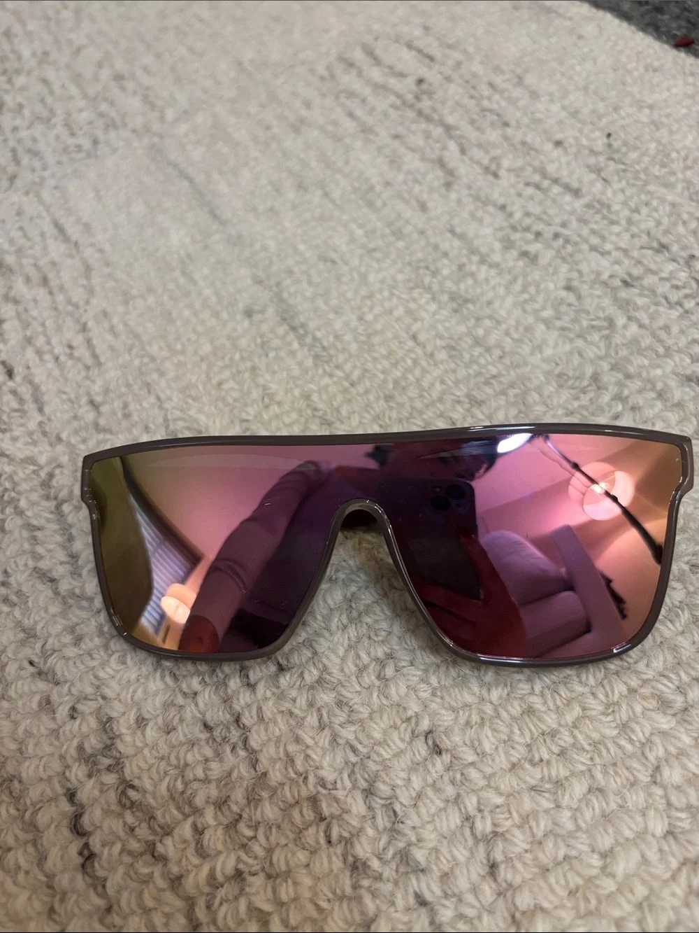 Women's Pink Shield Sunglasses